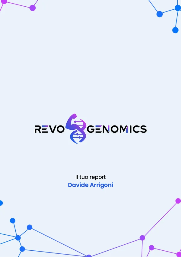 Pagina del report: copertina del report